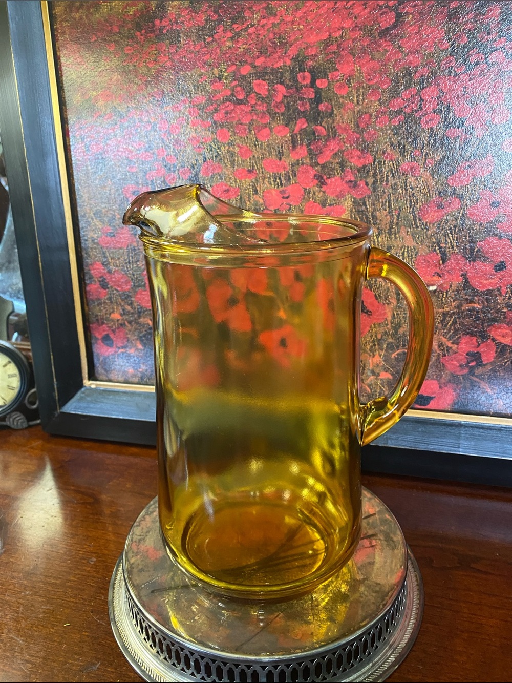 Vintage Hazel-Atlas Amber “Waterfall” Pitcher